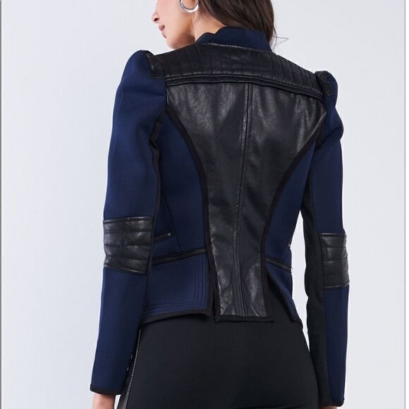 Vegan Leather Fall Moto Jacket - Picture 6 of 8